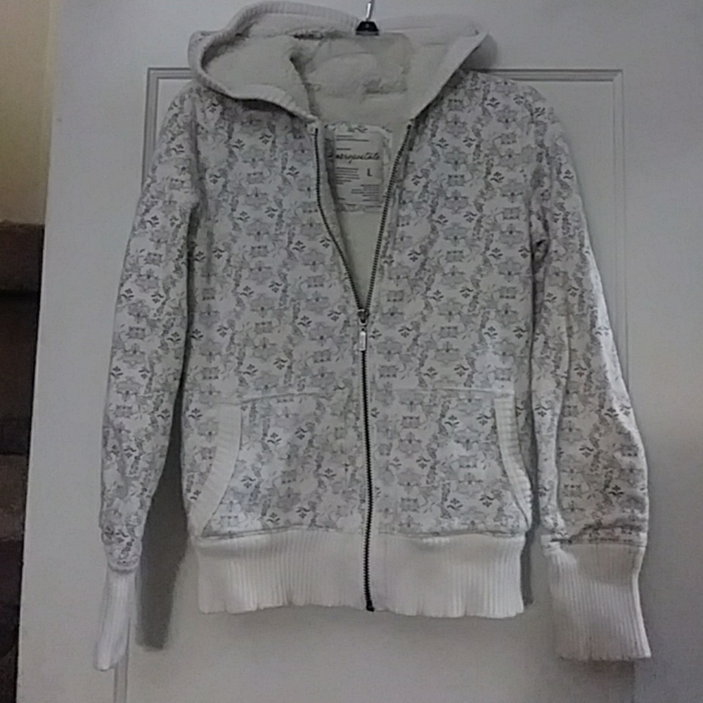 Fuzzy zip up sweater